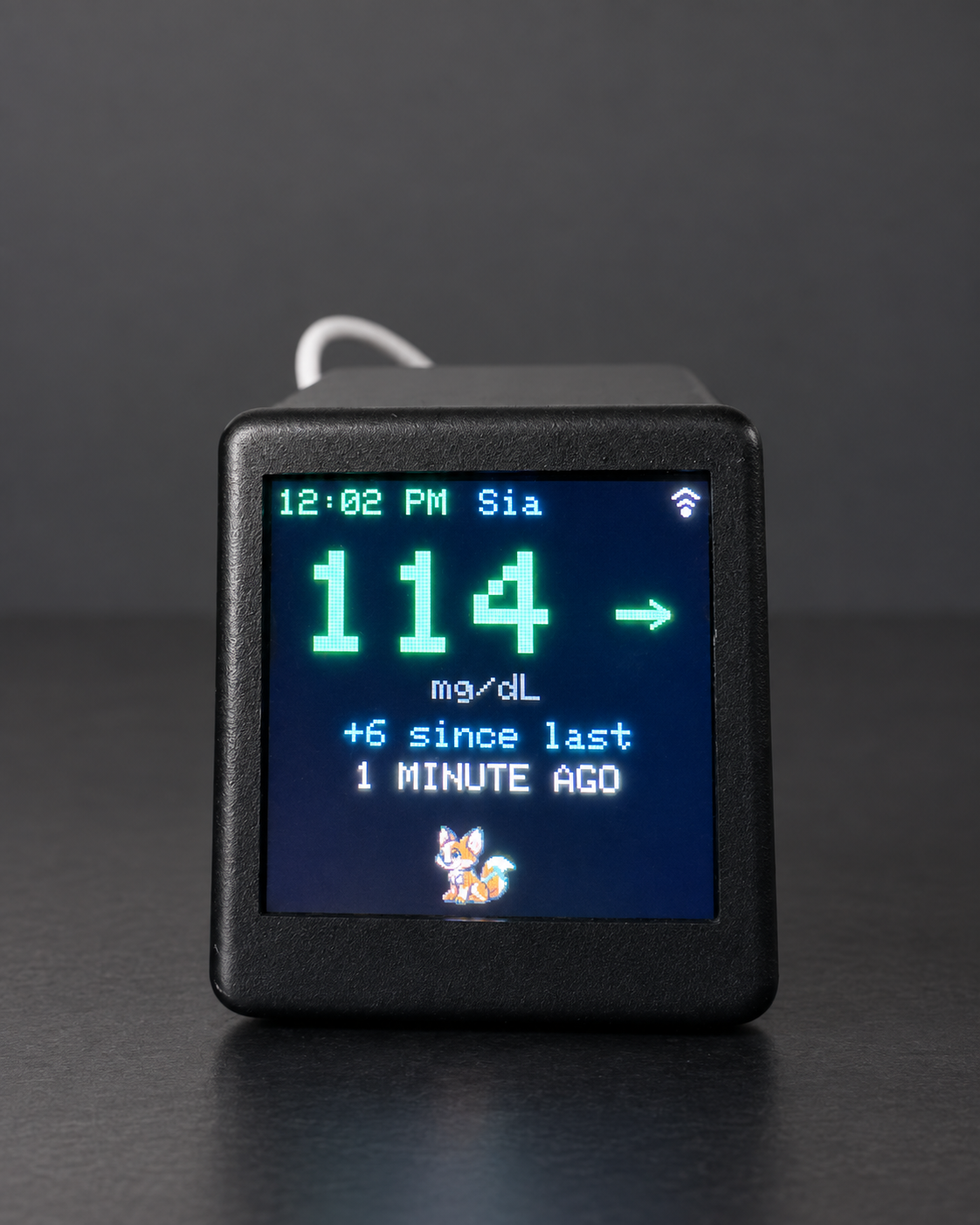 GlycoFox — Wi-Fi Glucose Display